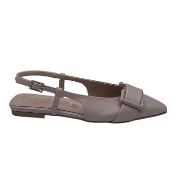 Slingback bassa cipria con...