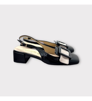 Slingback tacco 5 cm in...