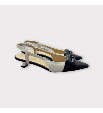 Slingback tacco 5 cm in...