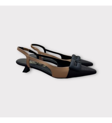 Slingback tacco 5 cm in...