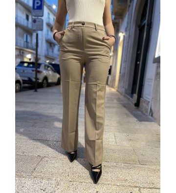 Pantaloni da tailleur beige