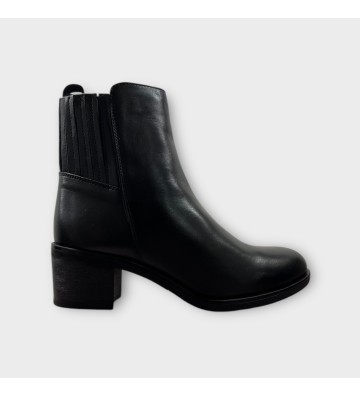 Texano tacco 6cm in pelle nero