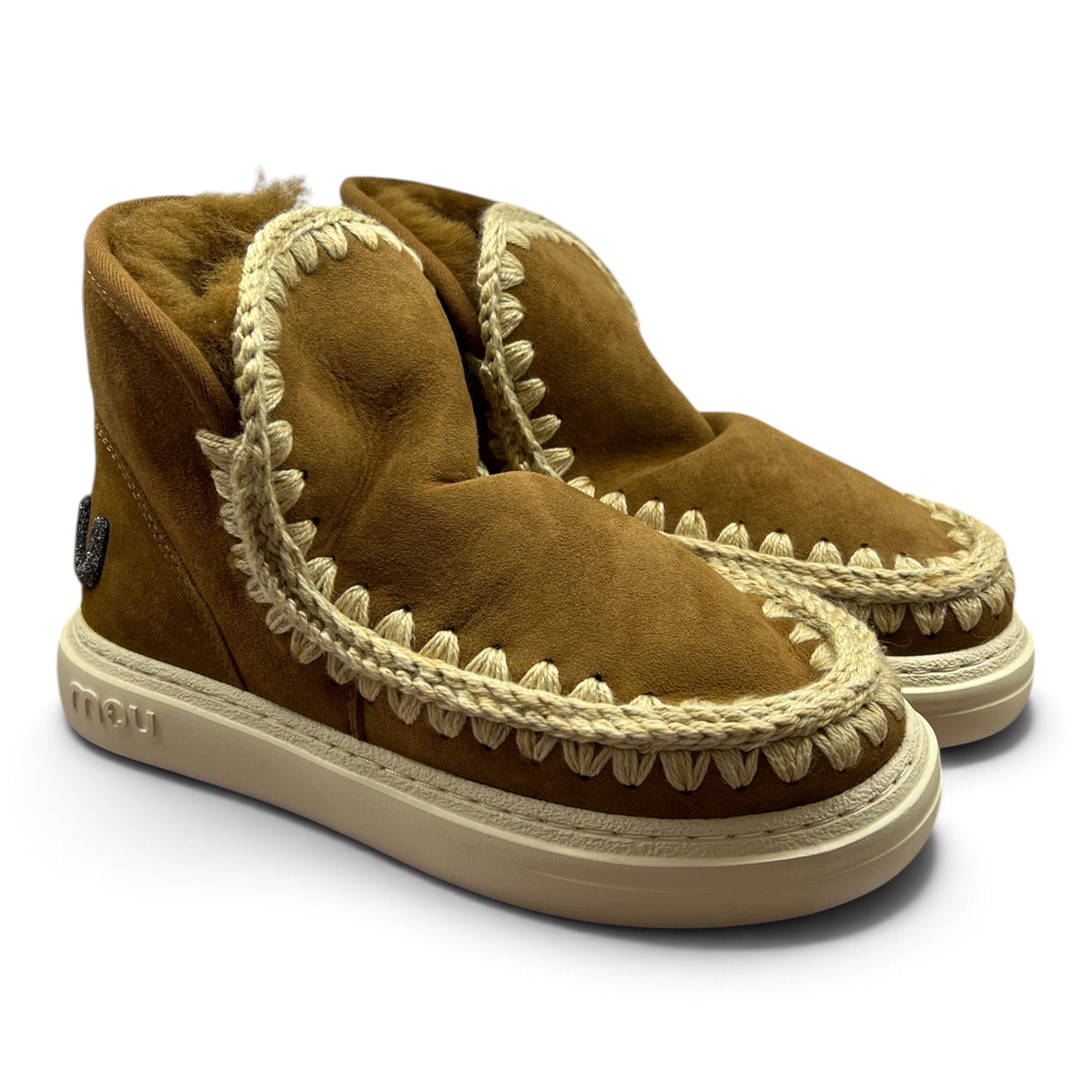 Eskimo sneak bold glitter logo Cognac