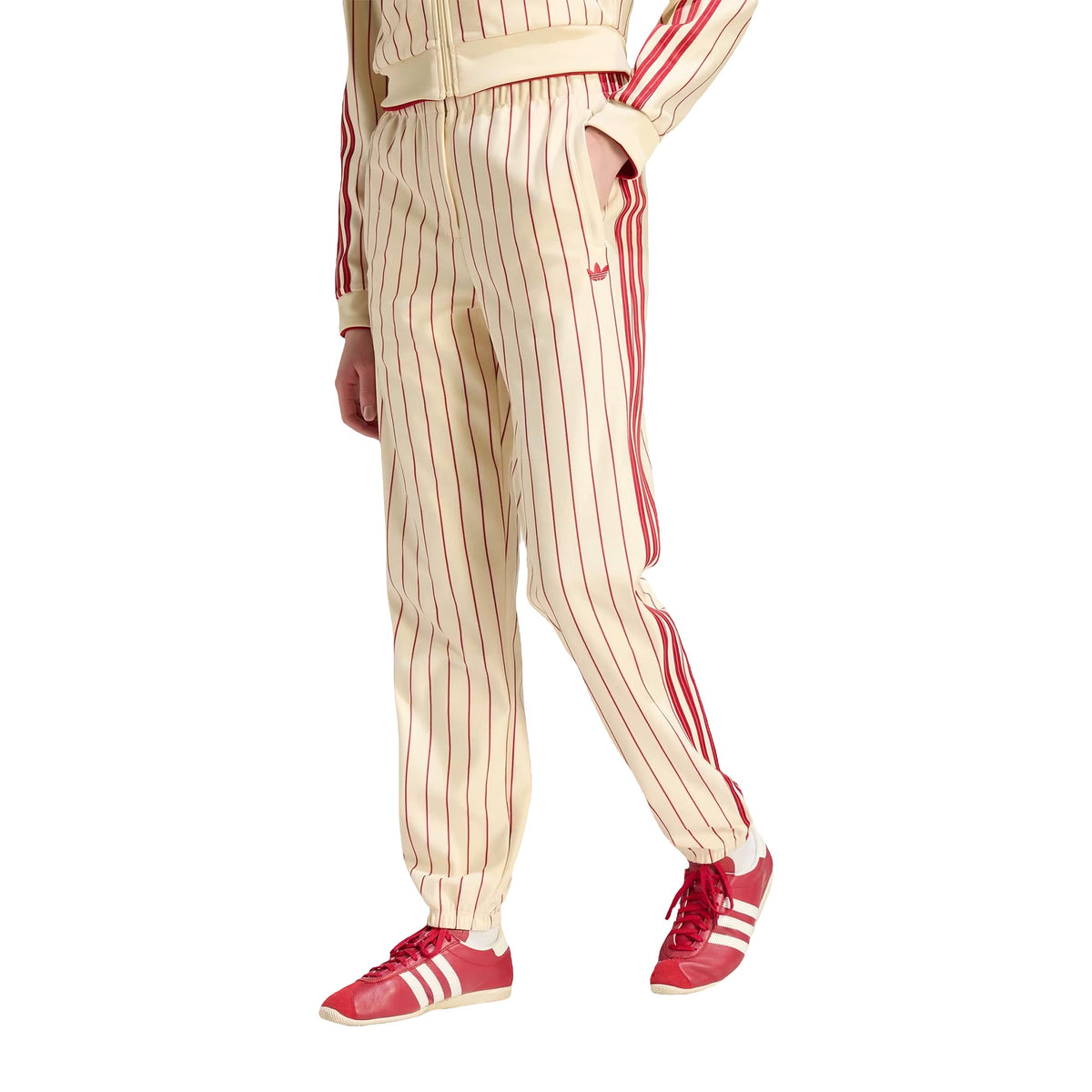 Pantaloni Adidas da allenamento Firebird con motivo gessato, vista 3