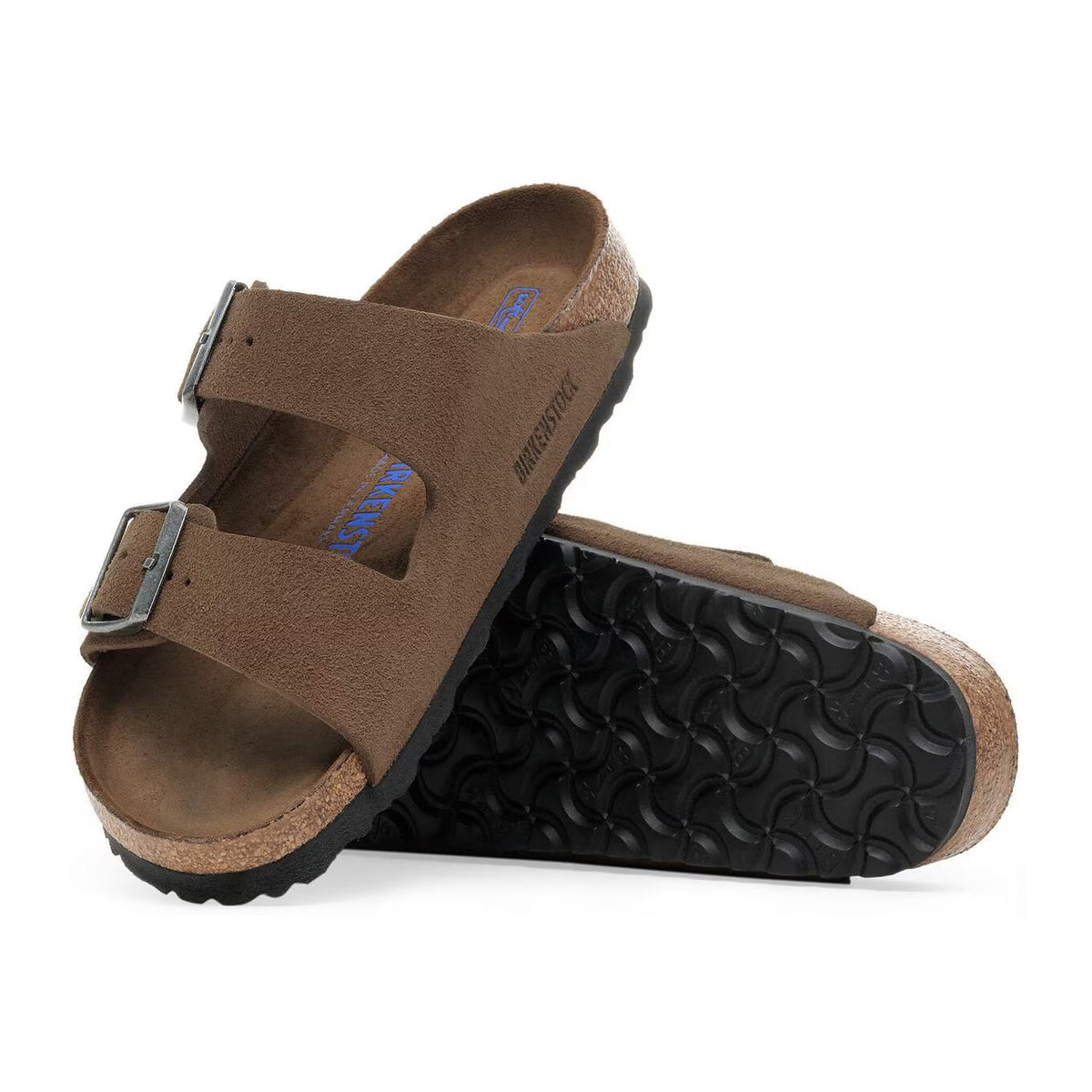 Sandali Birkenstock Arizona SFB Dark Tea, Suede Leather – foto 3