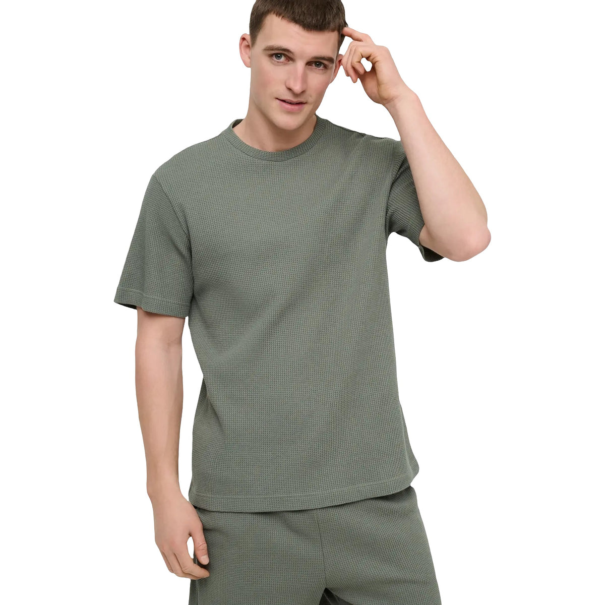 T-Shirt Only&Sons ONSTOBIE REG SS waffle tee NOOS, vista 3