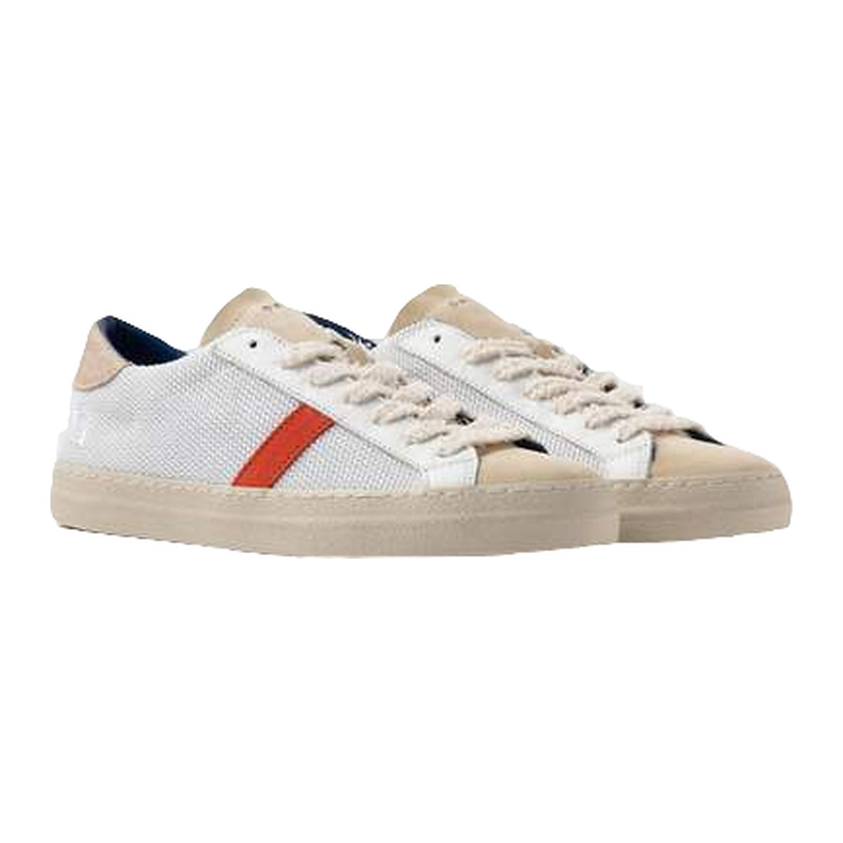 Sneakers DATE Hill Low Argegno White-orange, vista 2