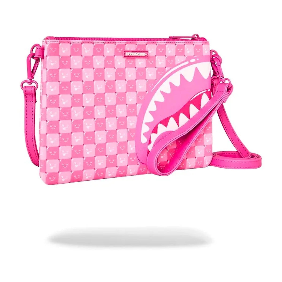 Pochette Sprayground Pink NEW Check Faces Crossover Clutch, vista 2