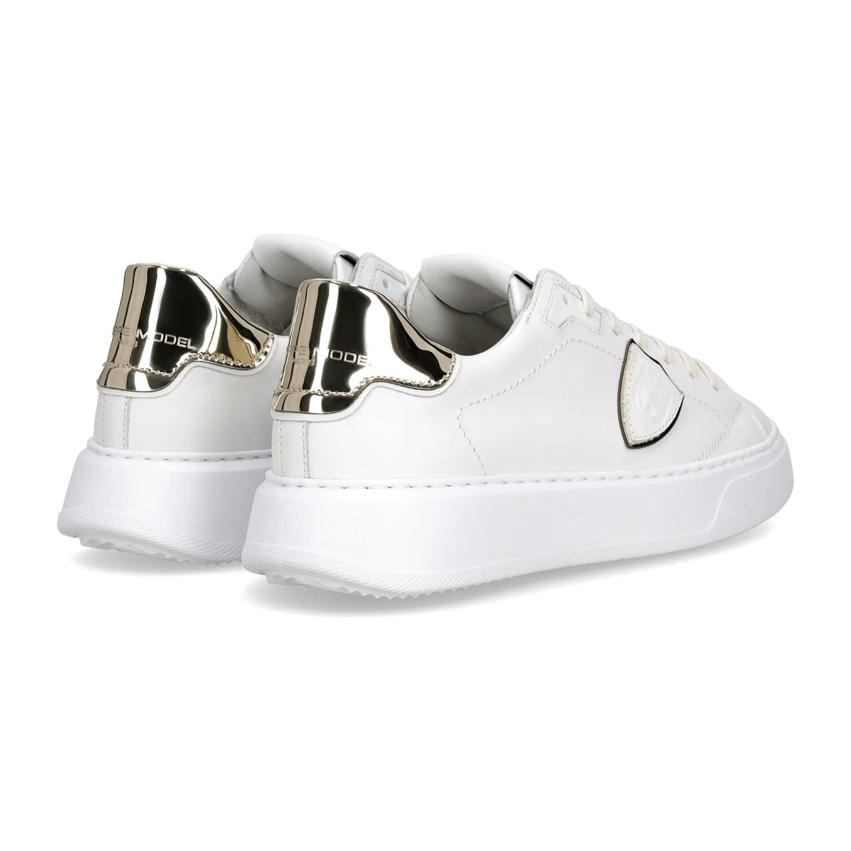Sneakers Philippe Model Temple Bianco Oro, vista 3