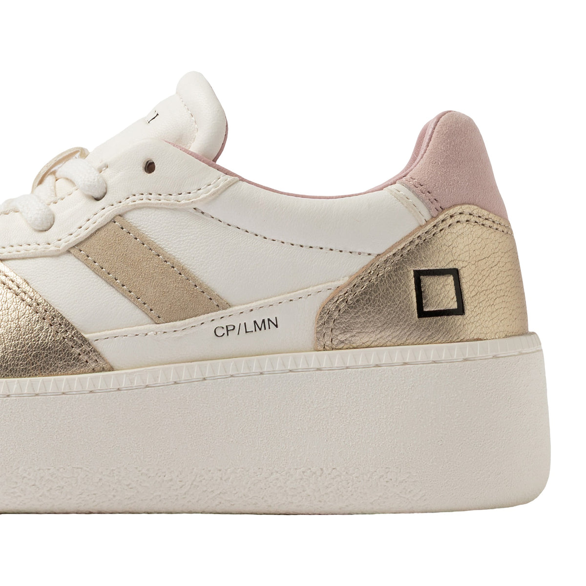 Sneakers DATE Court Platform Laminated Platinum, vista 3
