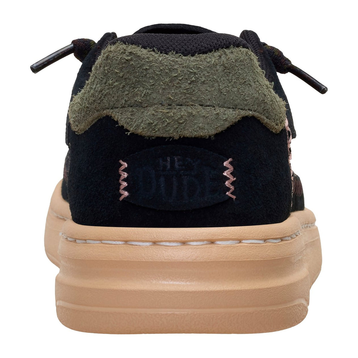Sneakers Hey Dude Harper Moc Crafted Suede Black, vista 3