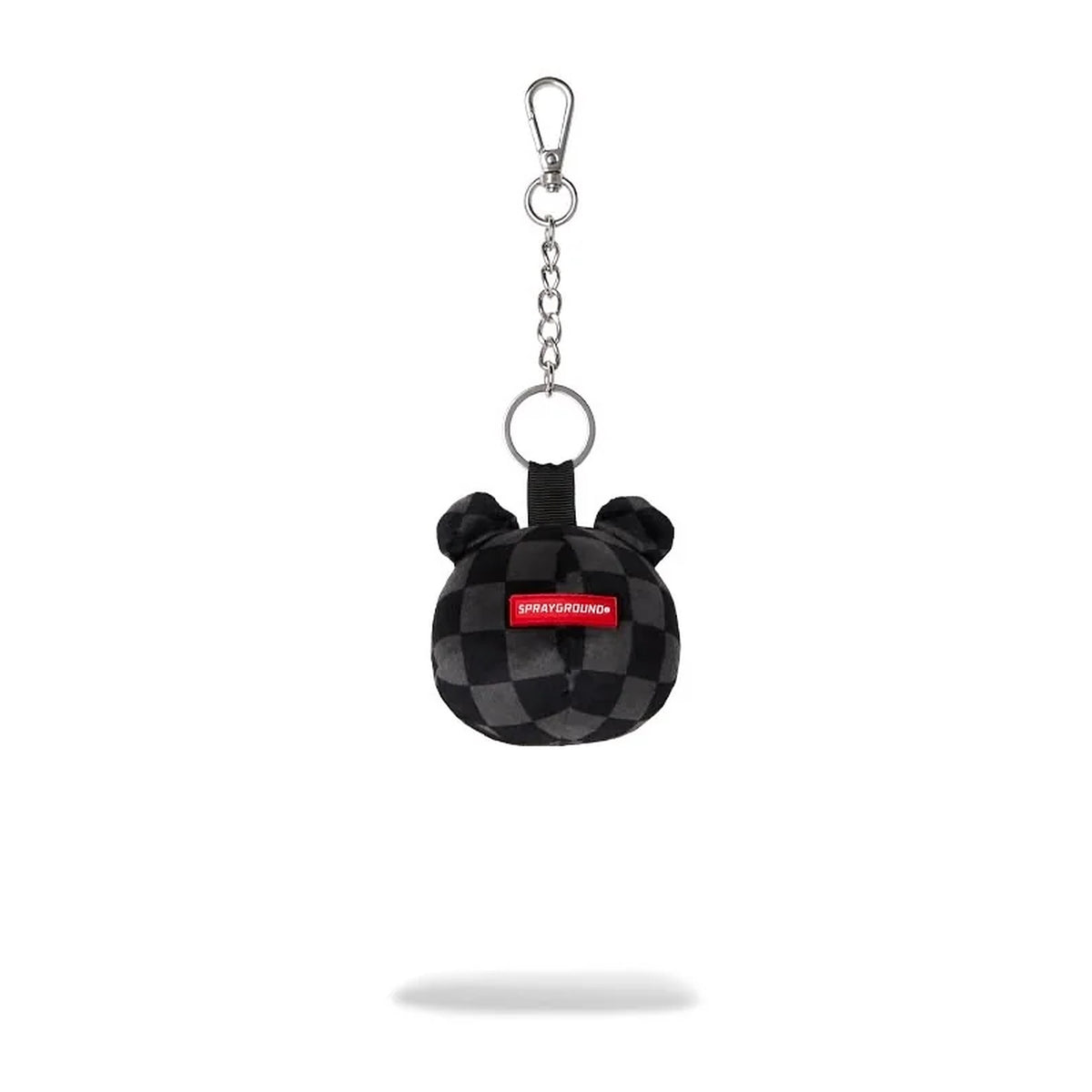 Portachiavi Sprayground Grey Checker Bear Head Keychain, vista 3