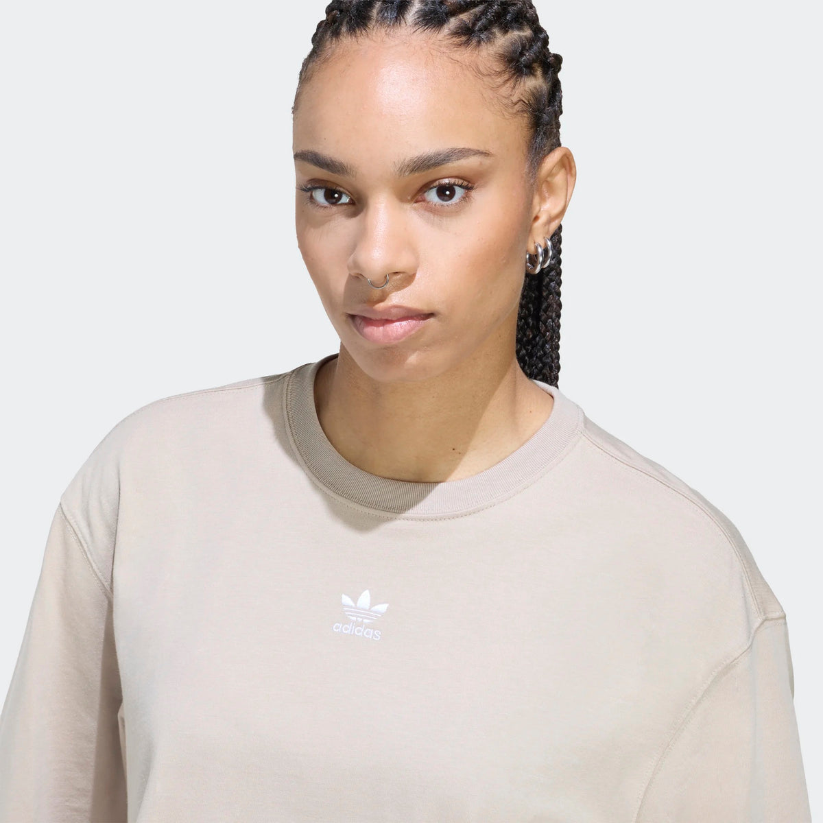 T-Shirt Adidas A Manica Corta Essentials Crop, vista 2