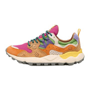 Sneakers Flower Mountain In Suede E Tessuto Tecnico - Rosa-fuchsia