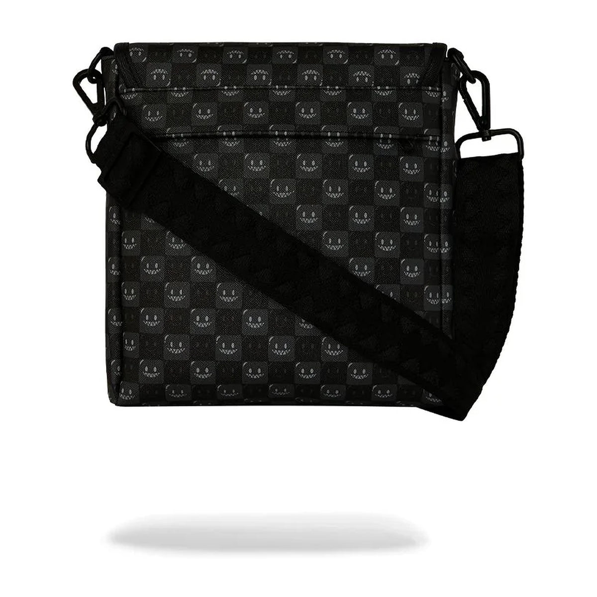 Borselli Sprayground Sharks IN Paris WTF Bubbly Black Check Messenger Sling, vista 4