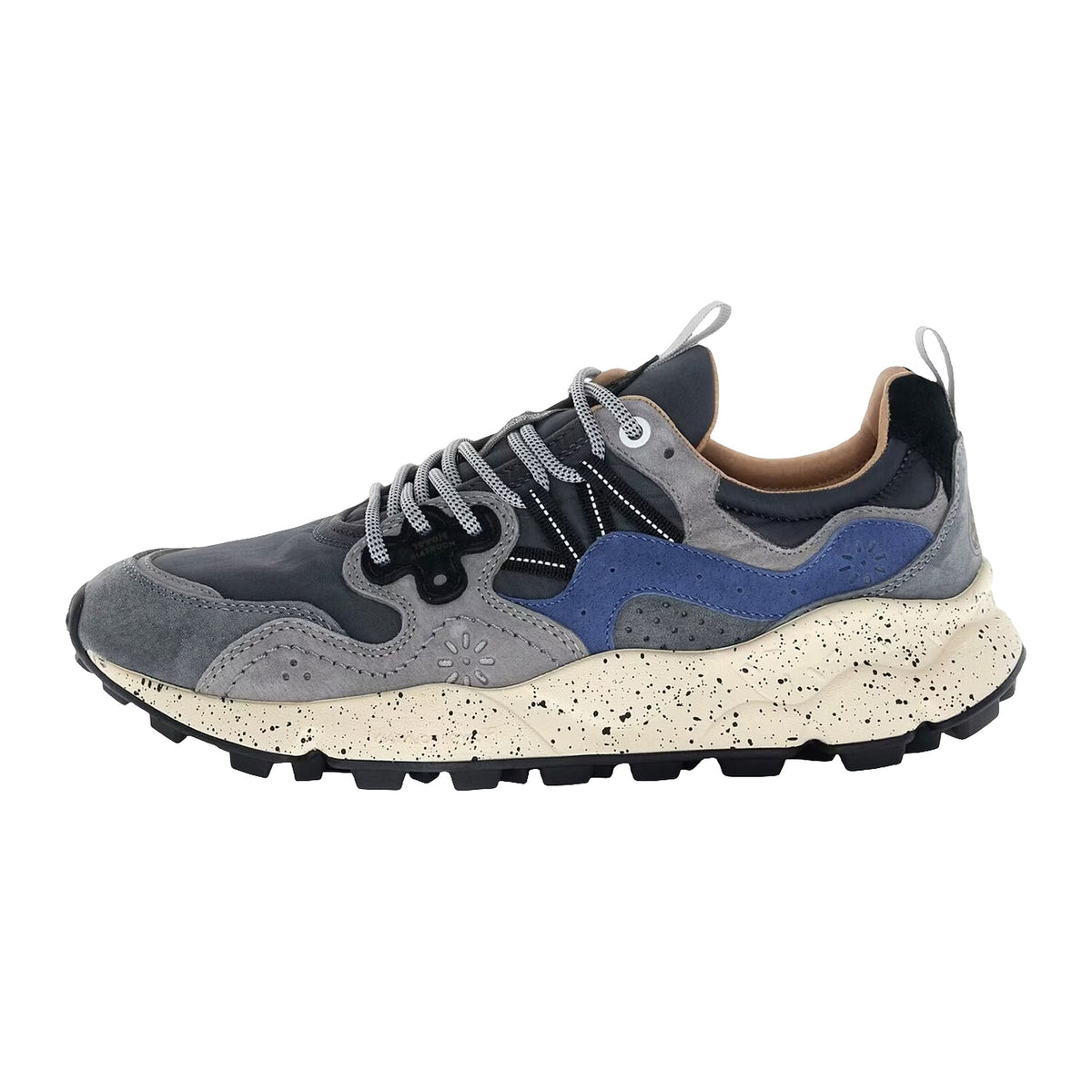Sneakers Flower Mountain In Suede E Nylon Grigio E Blu