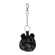 Portachiavi Sprayground Grey Checker Bear Head Keychain
