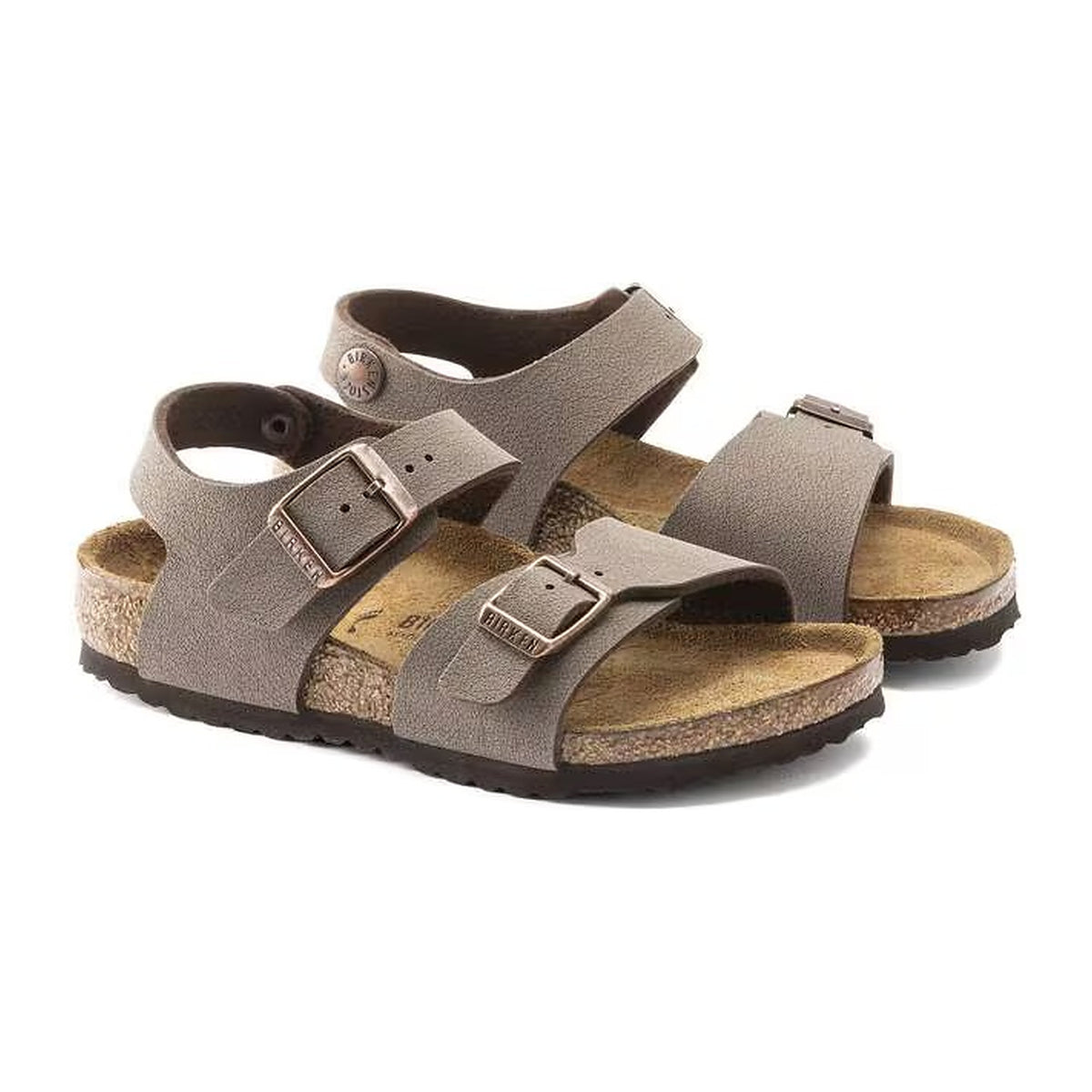 Sandali Birkenstock New York Kids Mocha, Birkibuc, vista 2