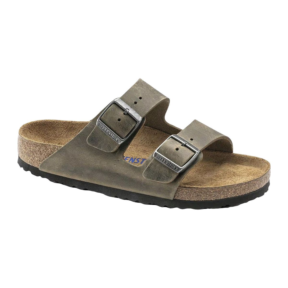 Sandali Birkenstock Arizona SFB Faded Khaki, Oiled Leather