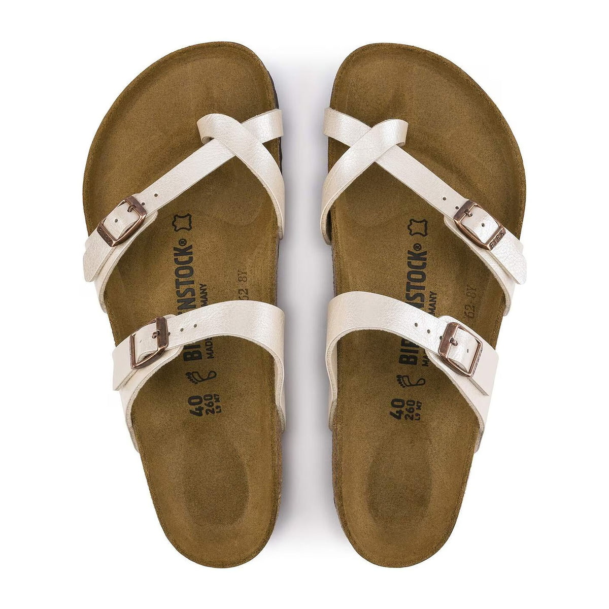 Sandali Bassi Birkenstock Mayari Graceful Pearl White, Birko Flor – foto 2