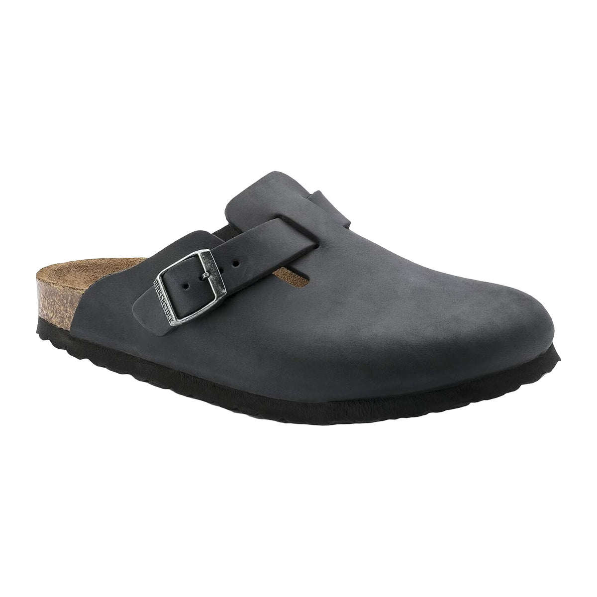 Sandali Birkenstock Boston BS Black, Pelle Oliata
