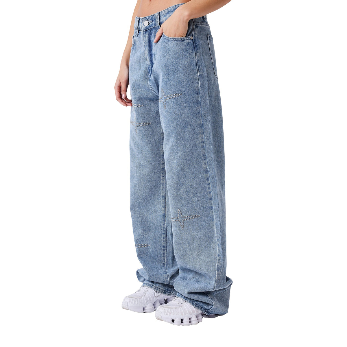 Jeans Project X Paris Jean Flow Con Borchie Polaris, vista 3