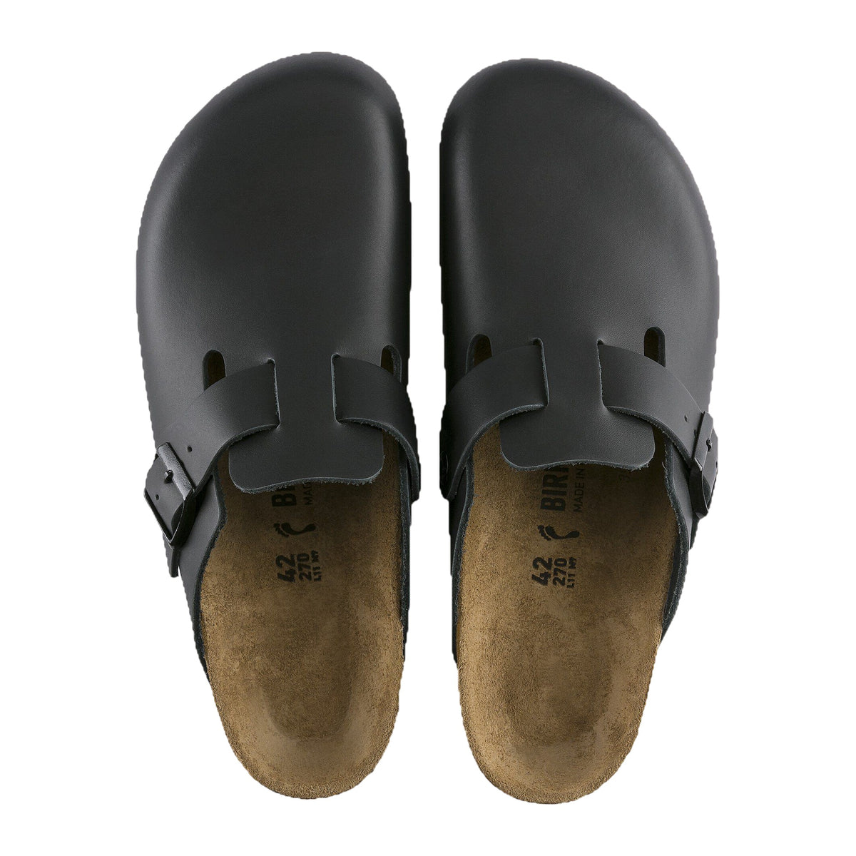 Sabot Birkenstock Boston Black, Natural Leather – foto 3