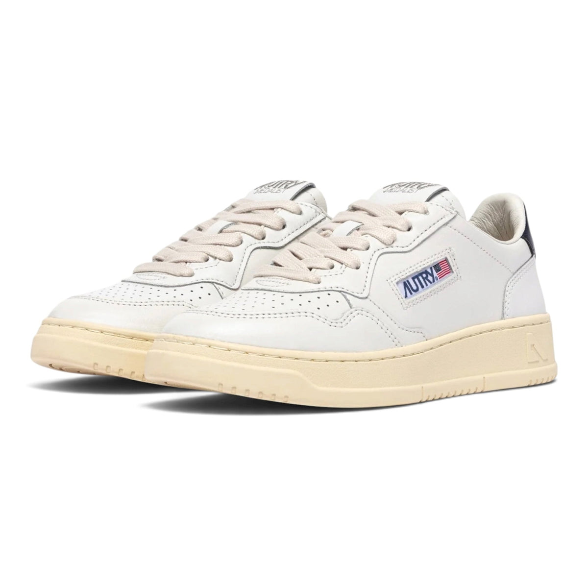 Sneakers Autry Medalist Low in pelle bianca e space blu – foto 2