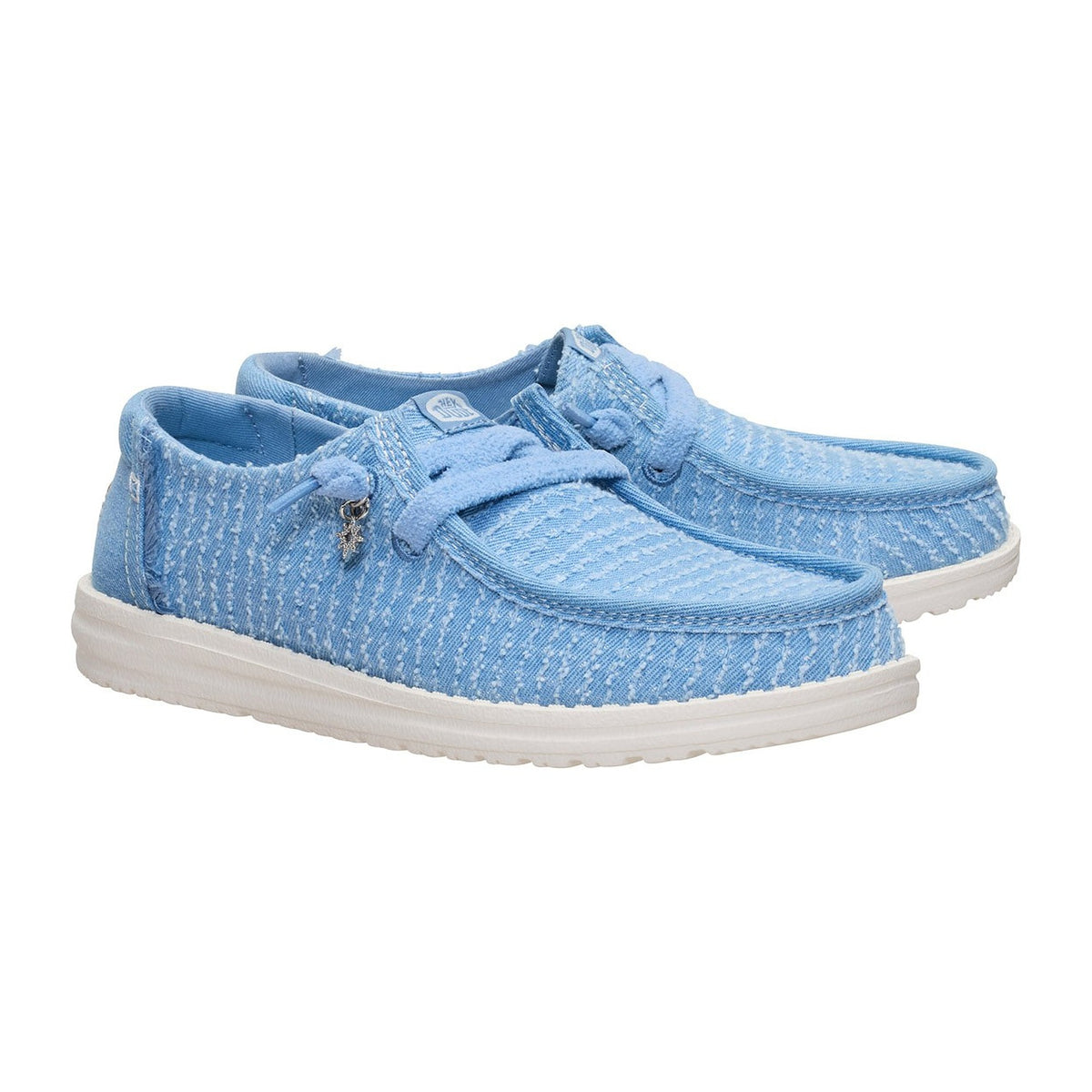 Ballerine e Mocassini Hey Dude Wendy Frayed Canvas Faded Denim, vista 2