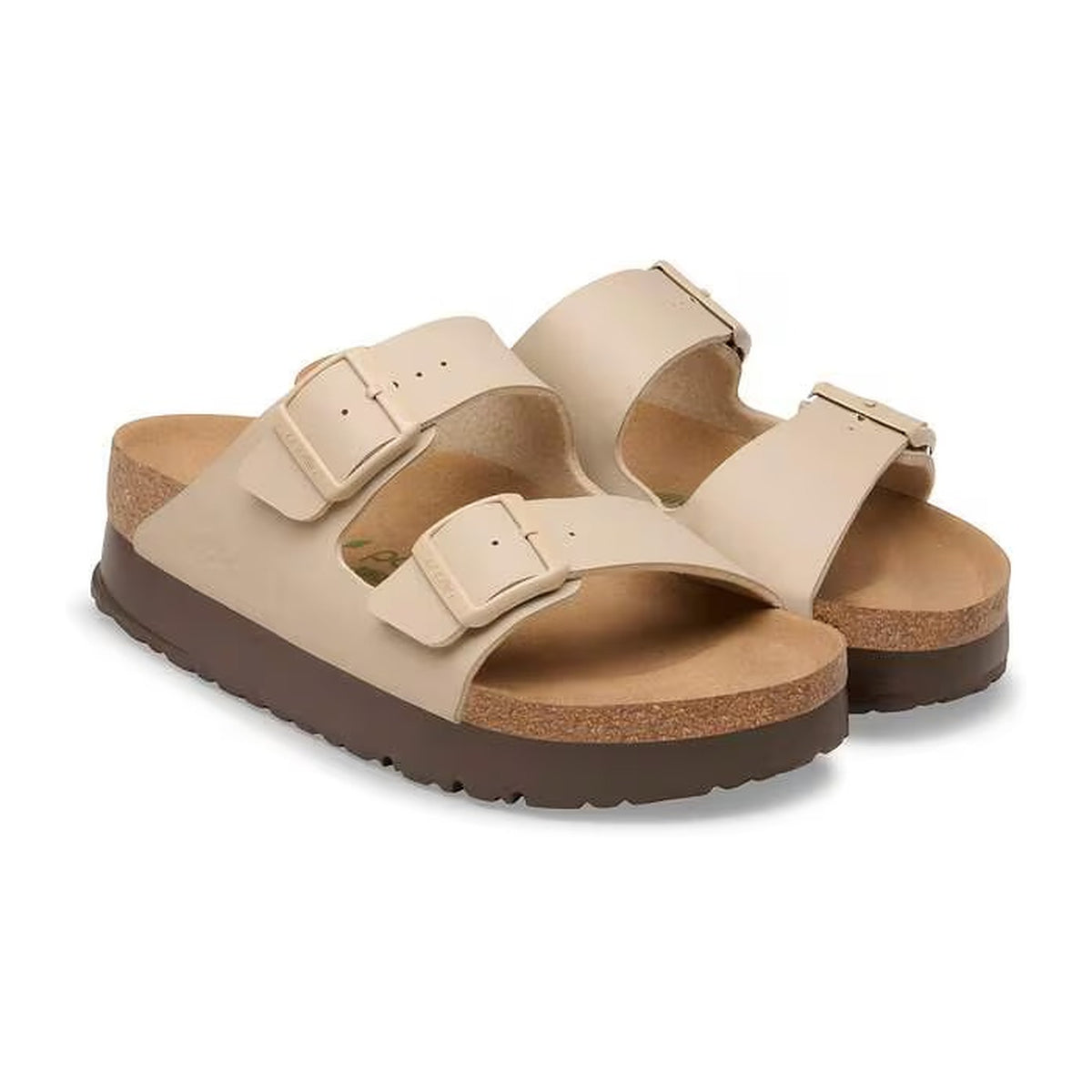 Sandali Bassi Birkenstock Arizona Platf Sandcastle Veg, Birko Flor, vista 2