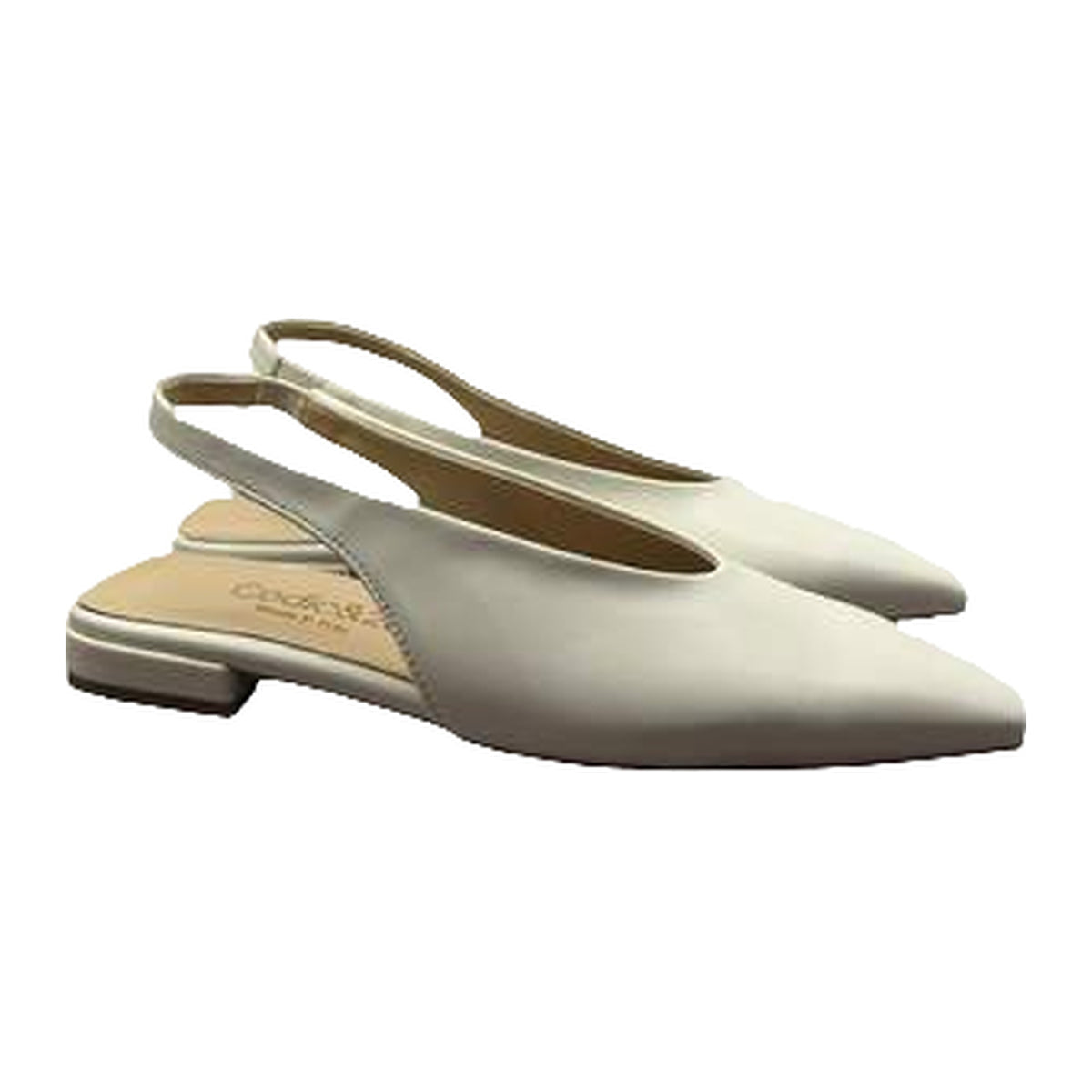 Ballerine e Mocassini Codic&20 Slingback Flat In Pelle Burro, vista 2