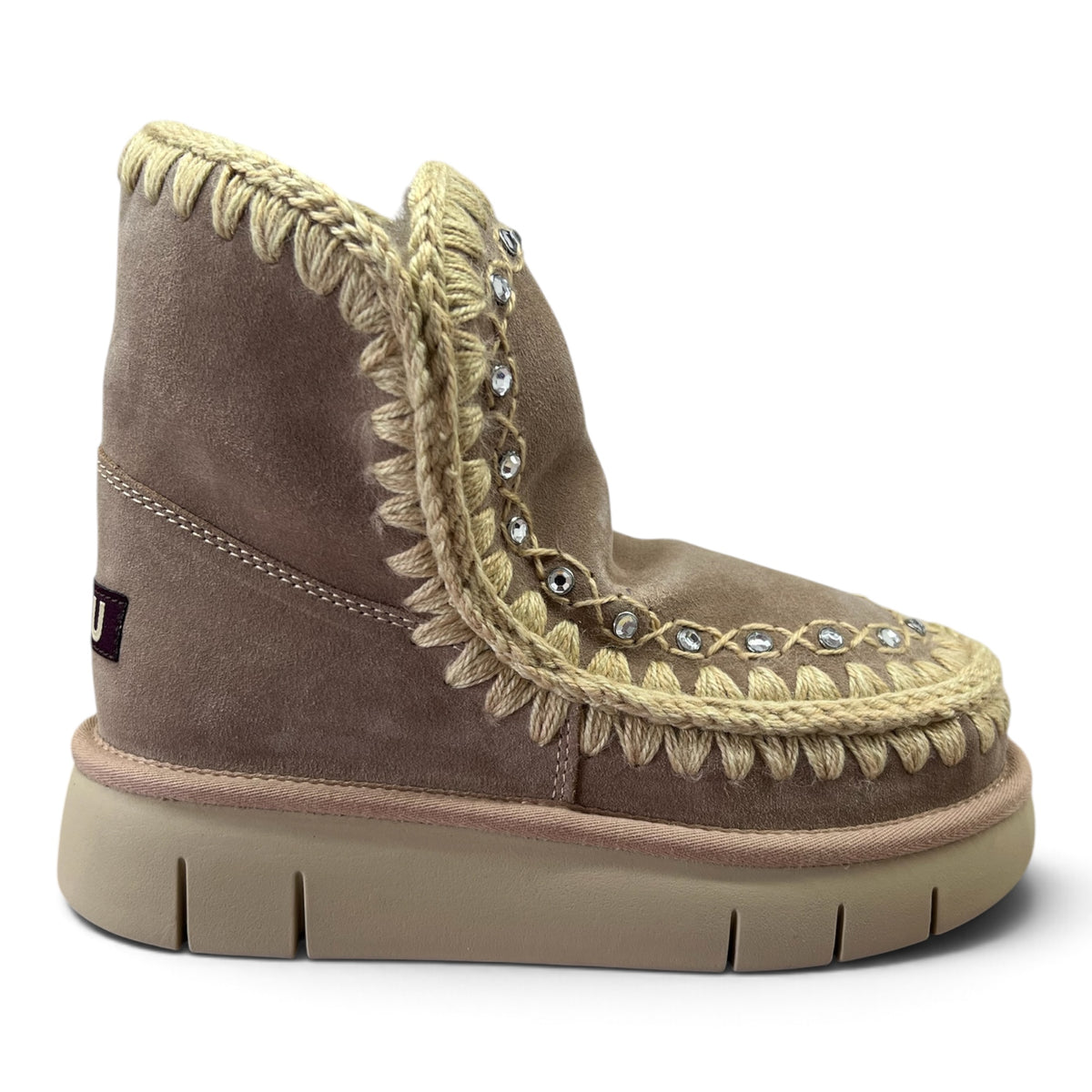 Bounce Boot Strass Taupe