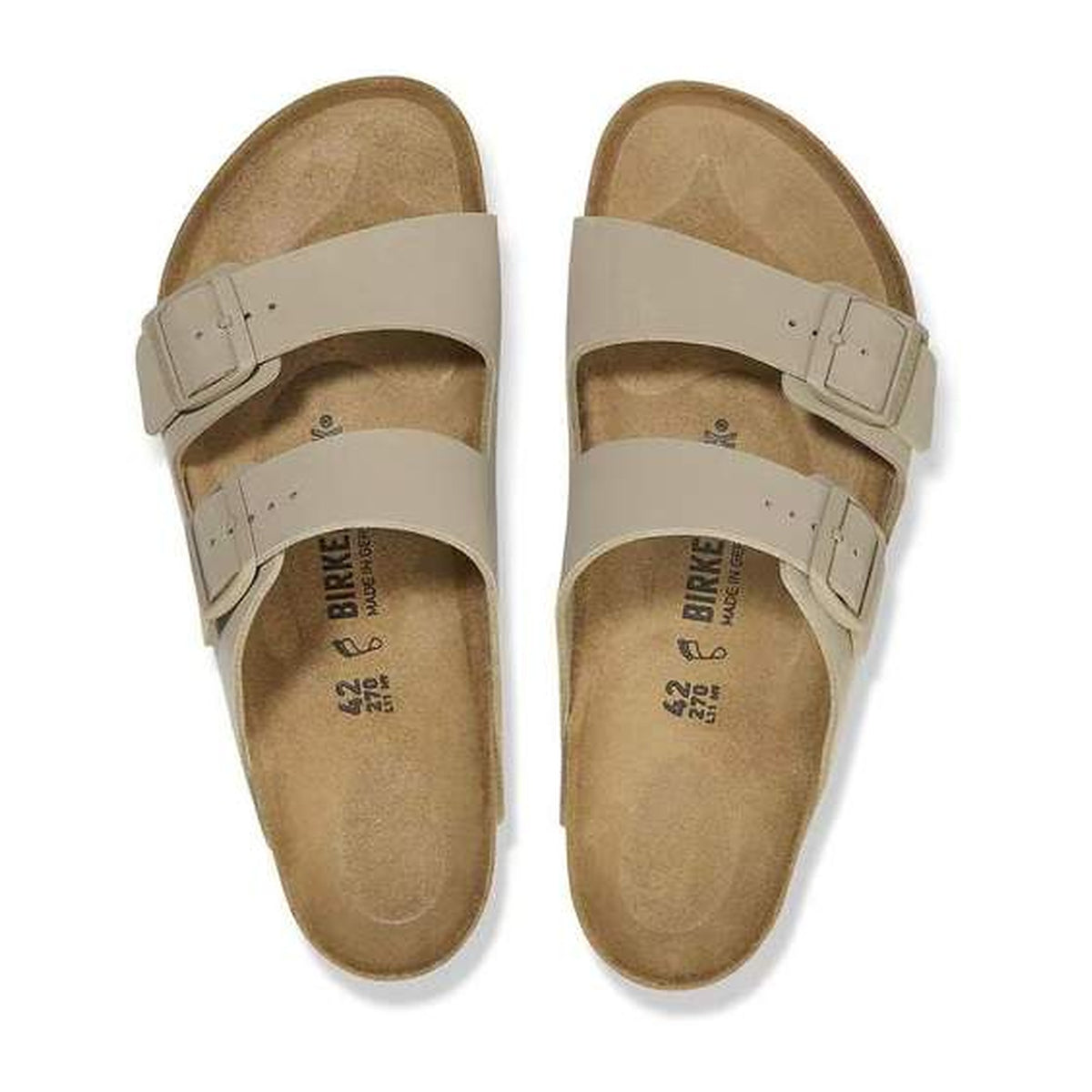 Sandali Birkenstock Arizona Faded Khaki, Birko Flor, vista 3