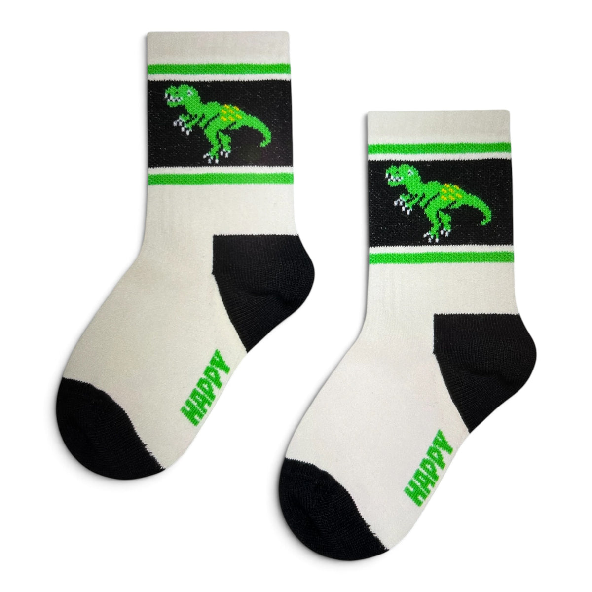 Kids T-Rex Walking Sock Happy Socks bianco