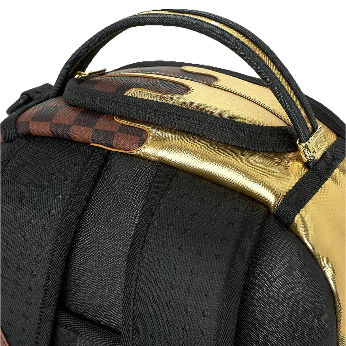 Zaini Sprayground Sharks IN Paris Gold Drip Backpack, vista 4