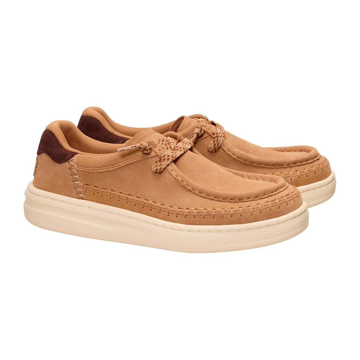Sneakers Hey Dude Harper Moc Crafted Suede Tan, vista 2