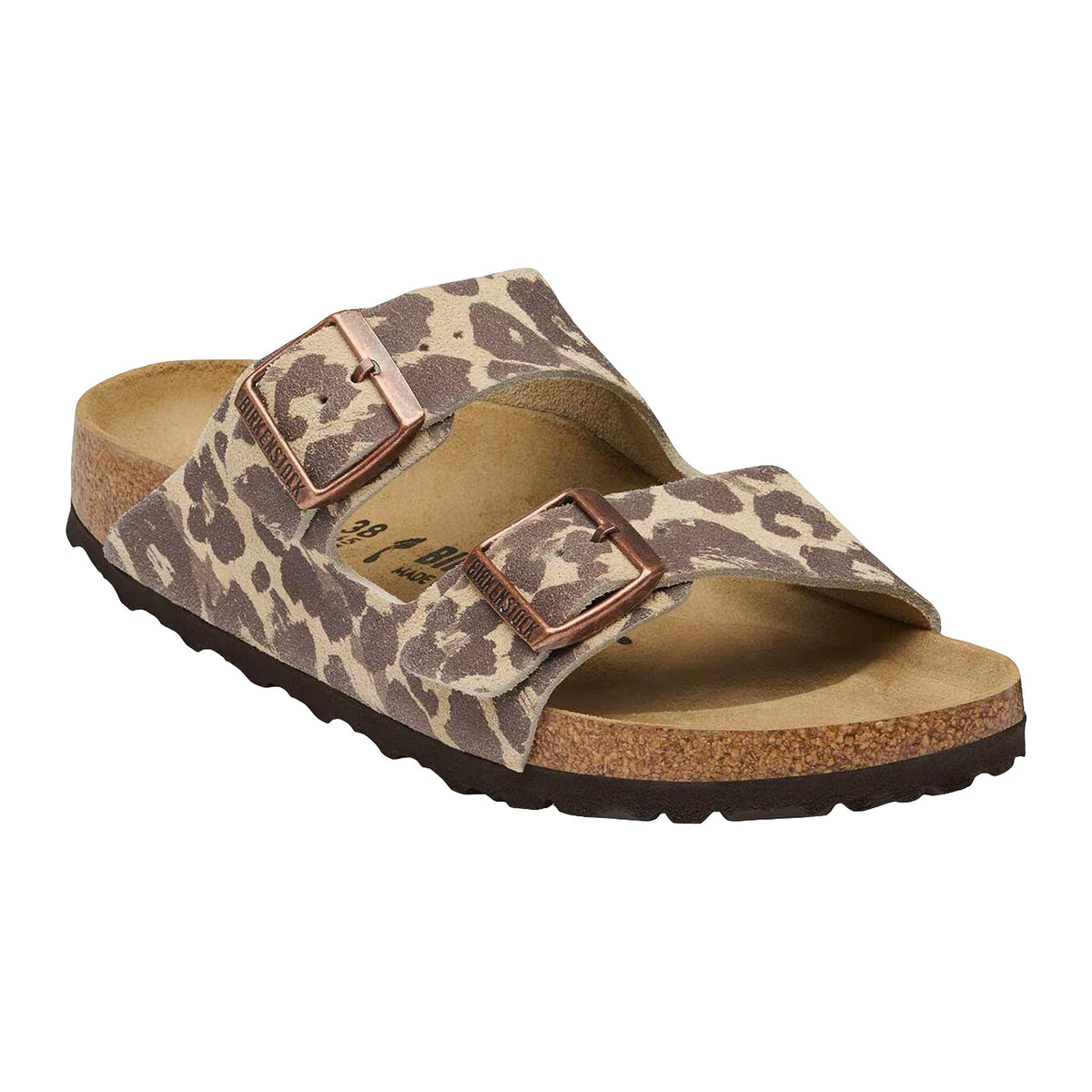 Sandali Bassi Birkenstock Arizona Leo Sandcastle, Suede Leather