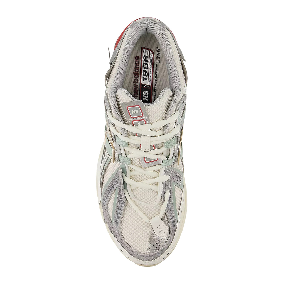 Sneakers New Balance 1906a Sea Salt/Lone Star Grey/Aqua Green/Red, vista 3