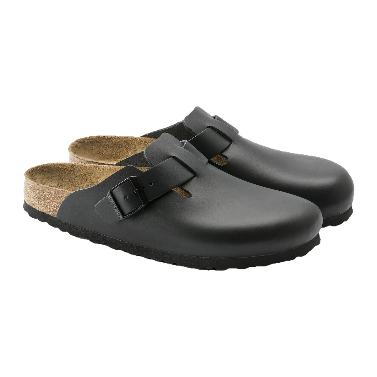 Sabot Birkenstock Boston Black, Natural Leather – foto 4