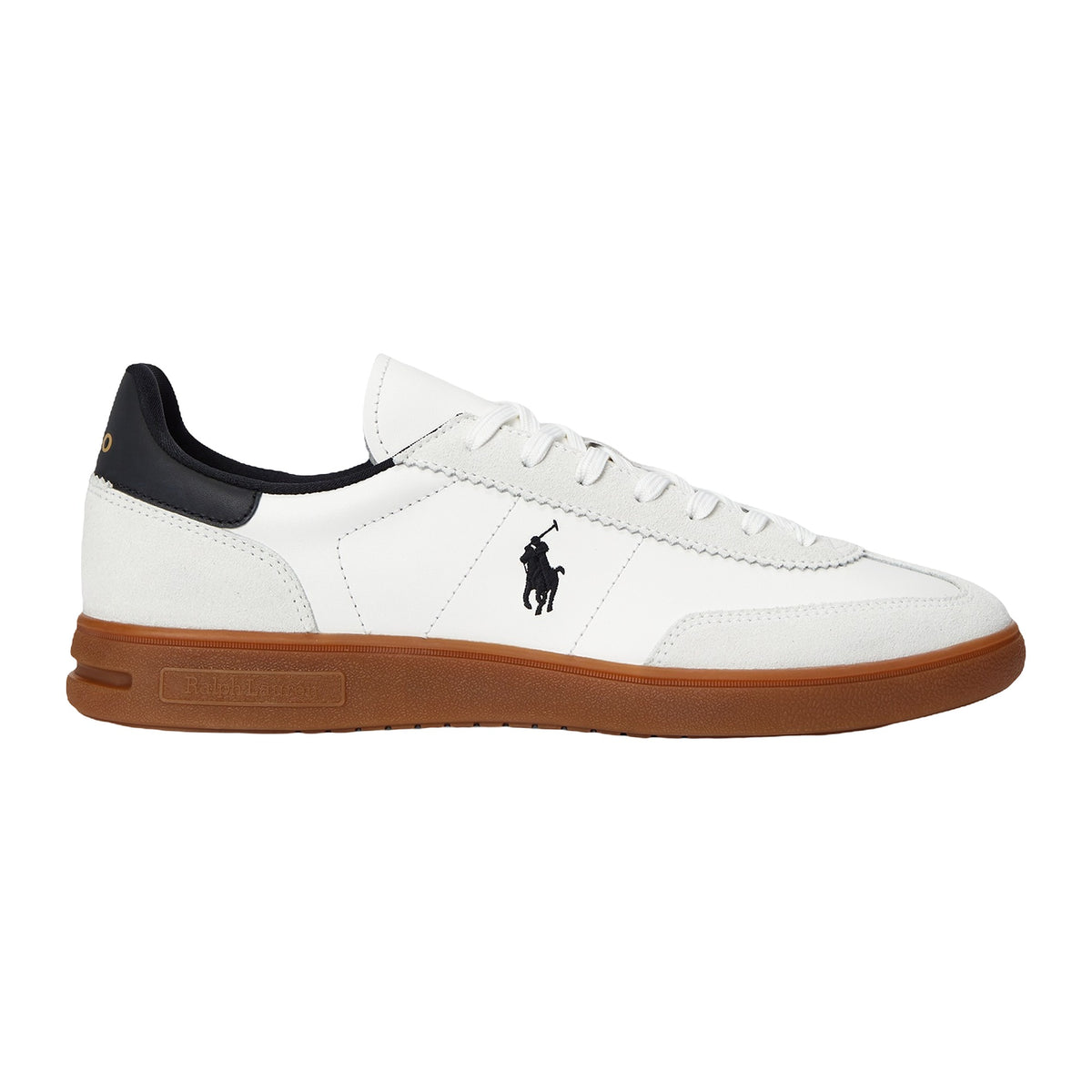 Sneakers Polo Ralph Lauren Sneaker Bedford In Pelle E Camoscio Bianco
