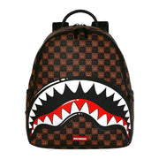 Zaini Sprayground Sharks IN Paris WTF Bubble Brown Check Savage Backpack