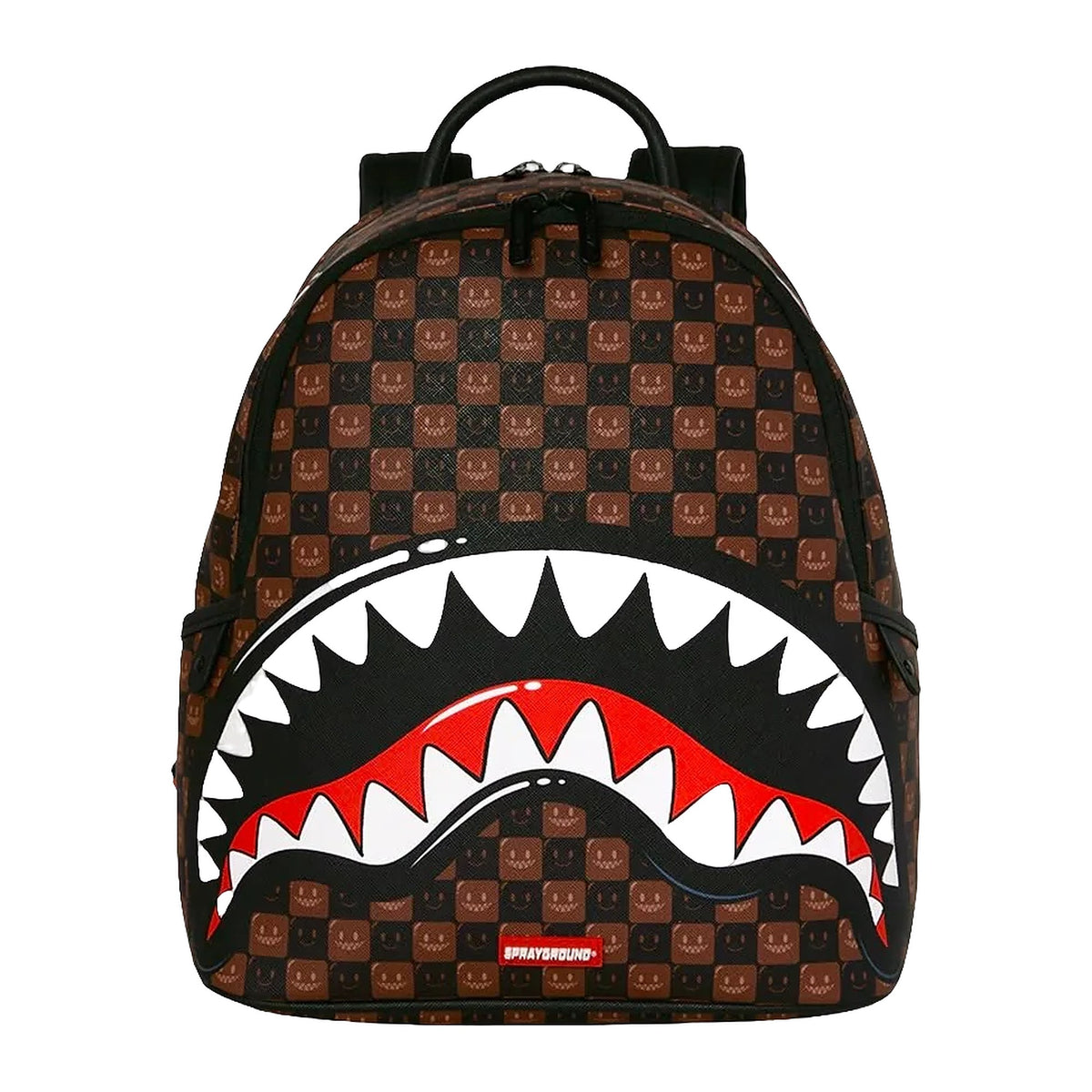 Zaini Sprayground Sharks IN Paris WTF Bubble Brown Check Savage Backpack