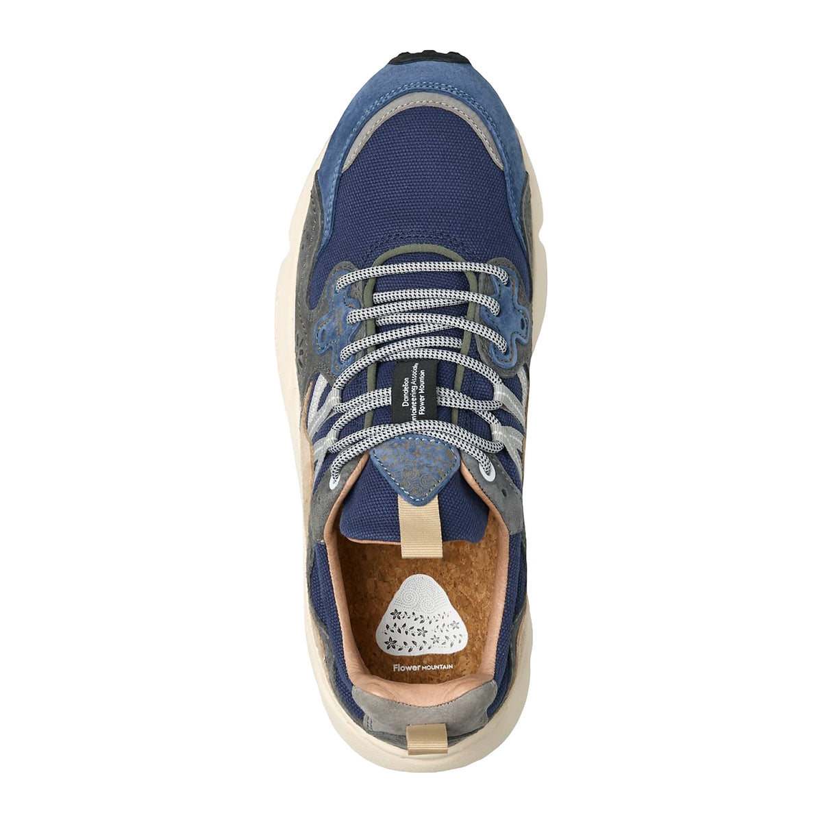 Sneakers Flower Mountain In Suede E Tessuto Tecnico - Navy-grigio, vista 2