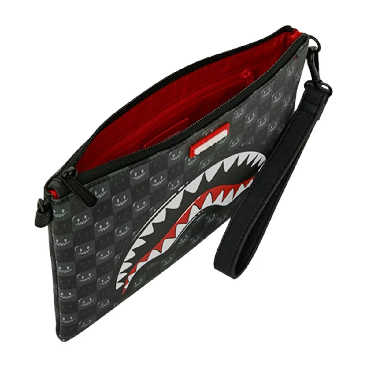 Pochette Sprayground Sharks IN Paris WTF Bubbly Black Check Crossover Clutch, vista 3