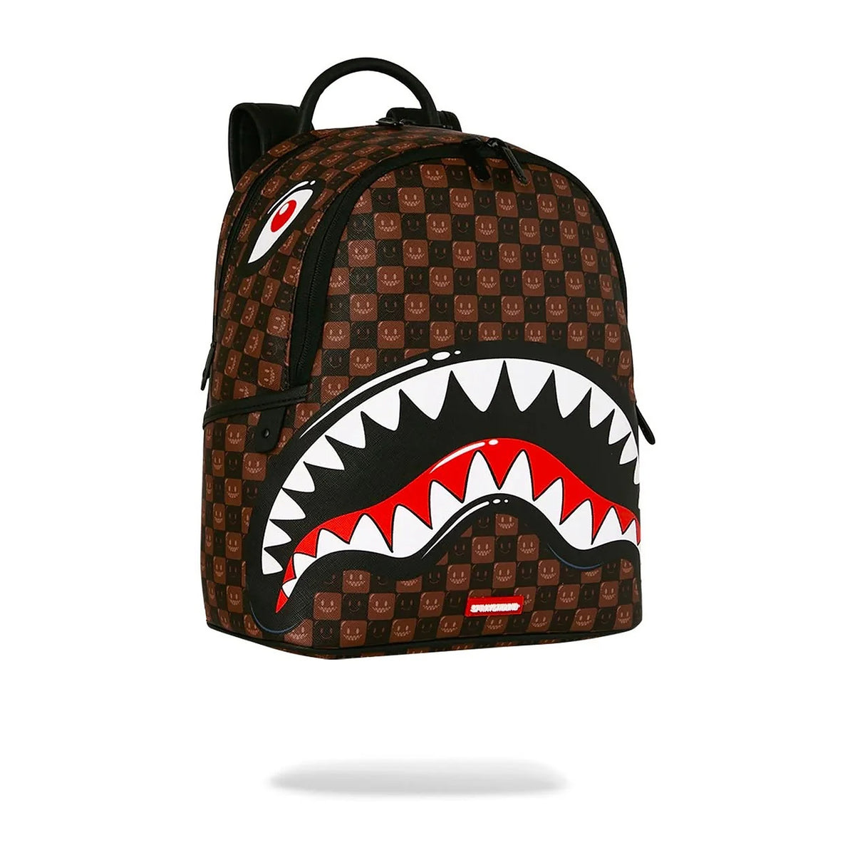 Zaini Sprayground Sharks IN Paris WTF Bubble Brown Check Savage Backpack, vista 2