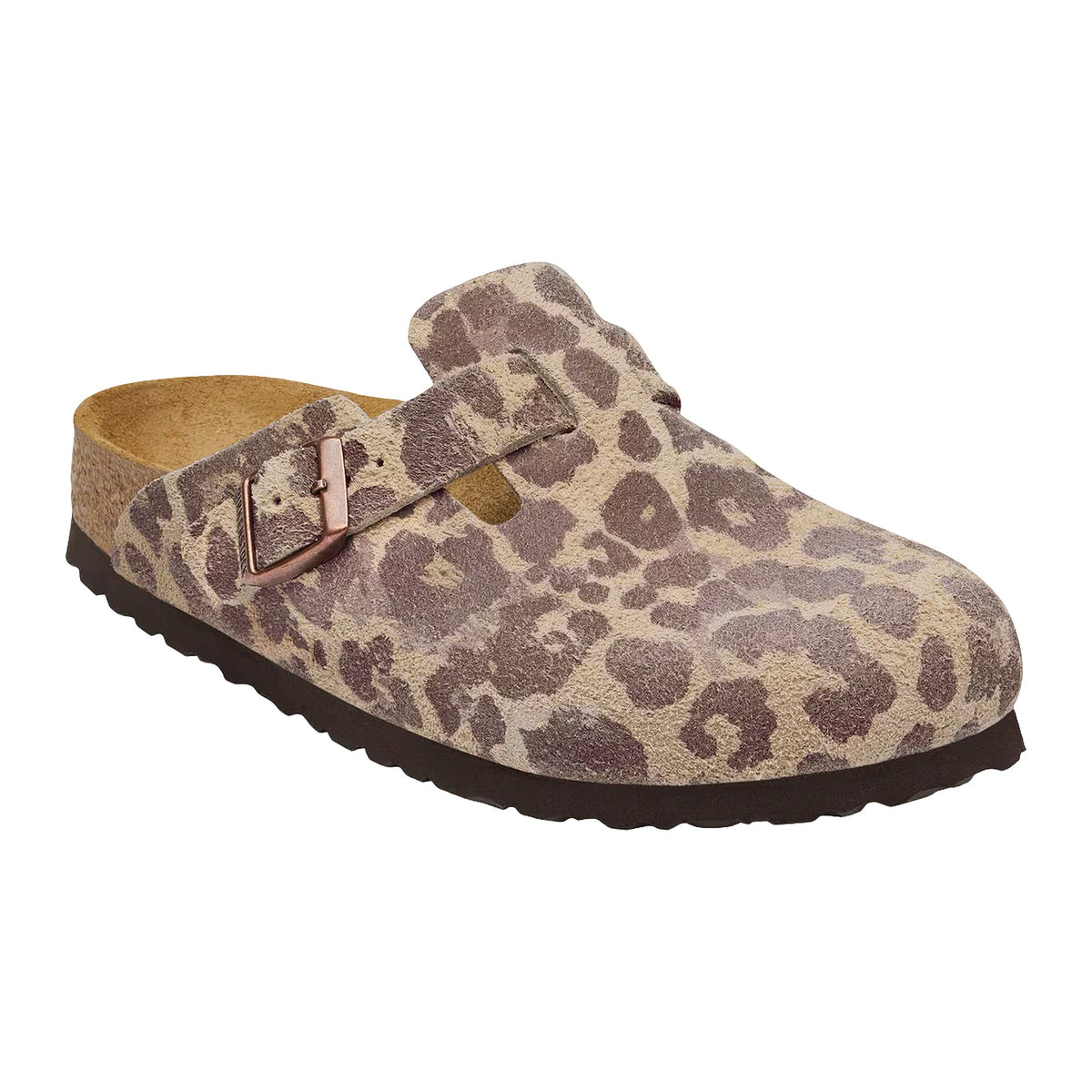 Sandali Bassi Birkenstock Boston Leo Sandcastle, Suede Leather