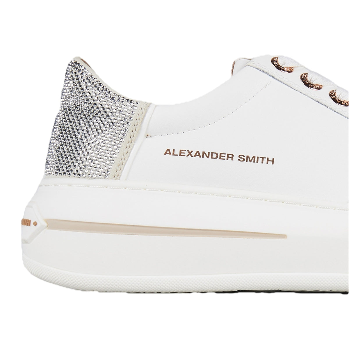 Sneakers Alexander Smith Lancaster Woman White Silver, vista 3