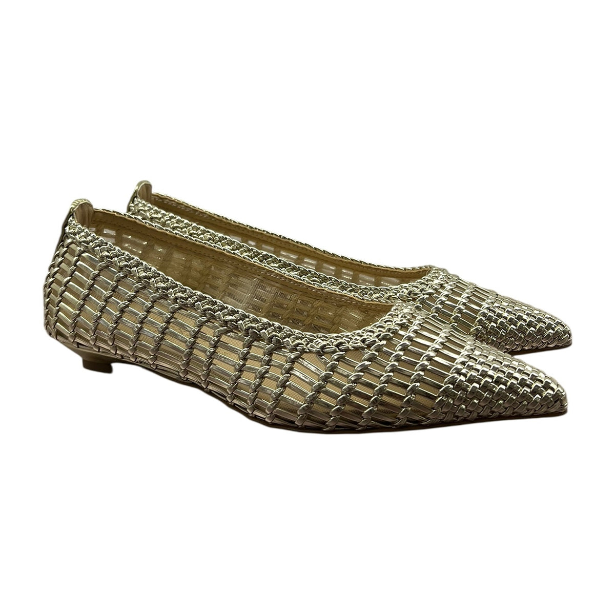 Ballerine e Mocassini Codic&20 Intreccio Oro, vista 2