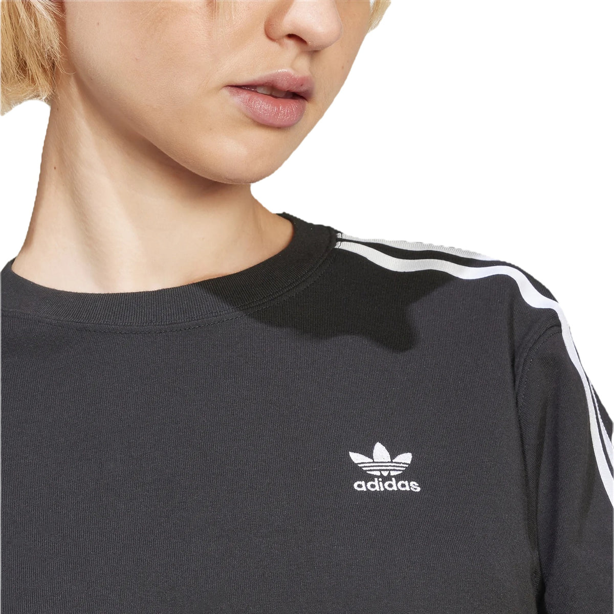 Adidas T-shirt 3-stripes Nero Regular Fit, vista 2
