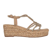 Sandali Zeppa Alma en Pena In Rafia Media 6.5cm Con Strass